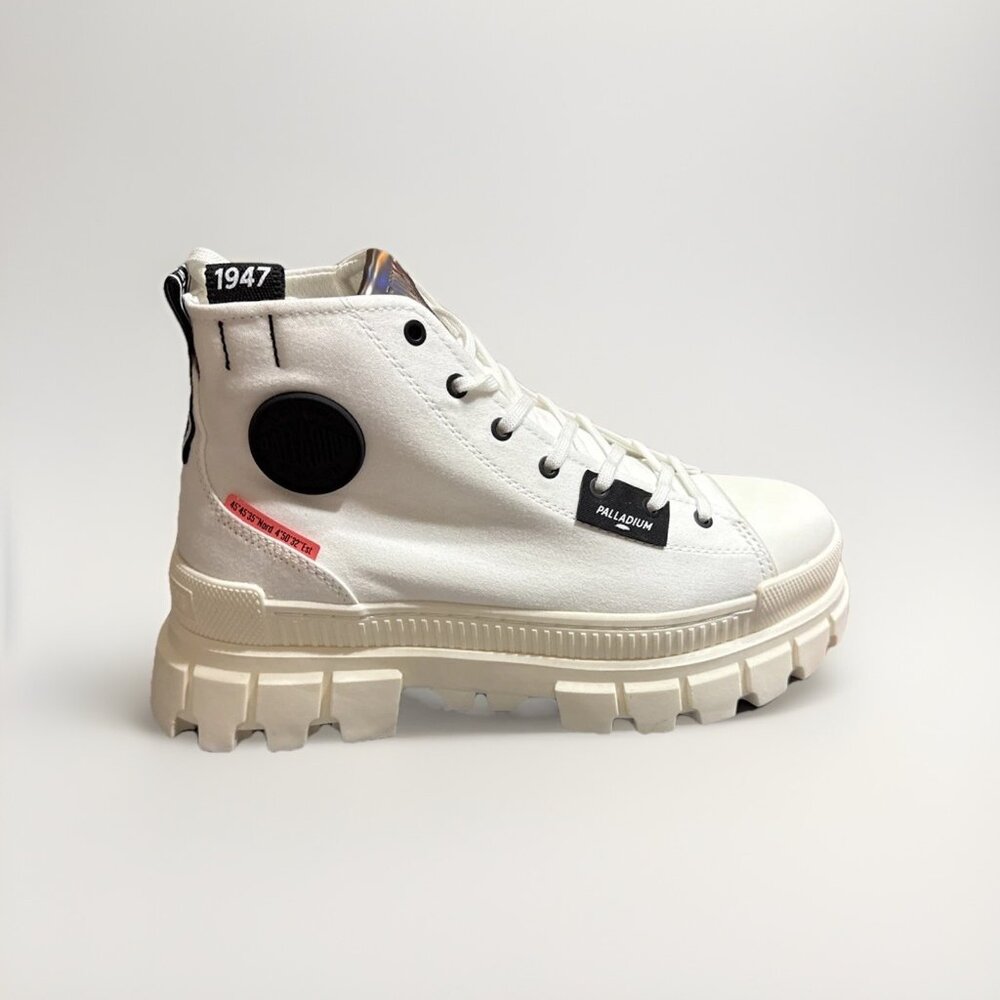 Palladium Revolt HI TX Lace Up Ankle Boots Womens Size 10 Chunky White - Picture 5 of 8